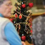 A Christmas tree decked in ornaments at Velkommen Jul